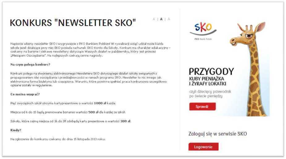 Konkurs Newsletter SKO