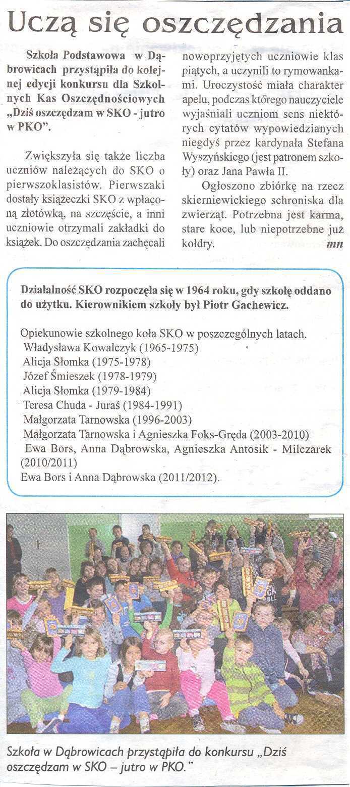 Artykuł w Głosie Skierniewic i okolic