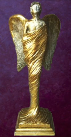 statuetka złotego anioła