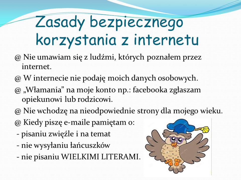 5 Zasad Bezpiecznego Korzystania Z Komputera Bezpieczny internet :) - Szkolne Blogi