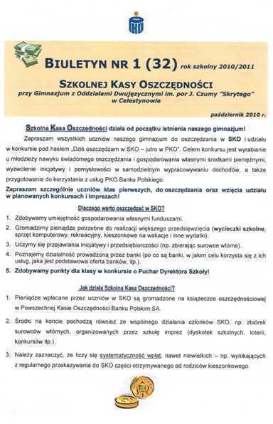 Biuletyn SKO strona 1