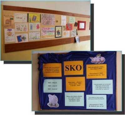 Oficjalna strona naszej szkoły (www.sp3.zambrow.org), a na niej: logo i link do Szkolnych Blogów oraz artykuły o SKO